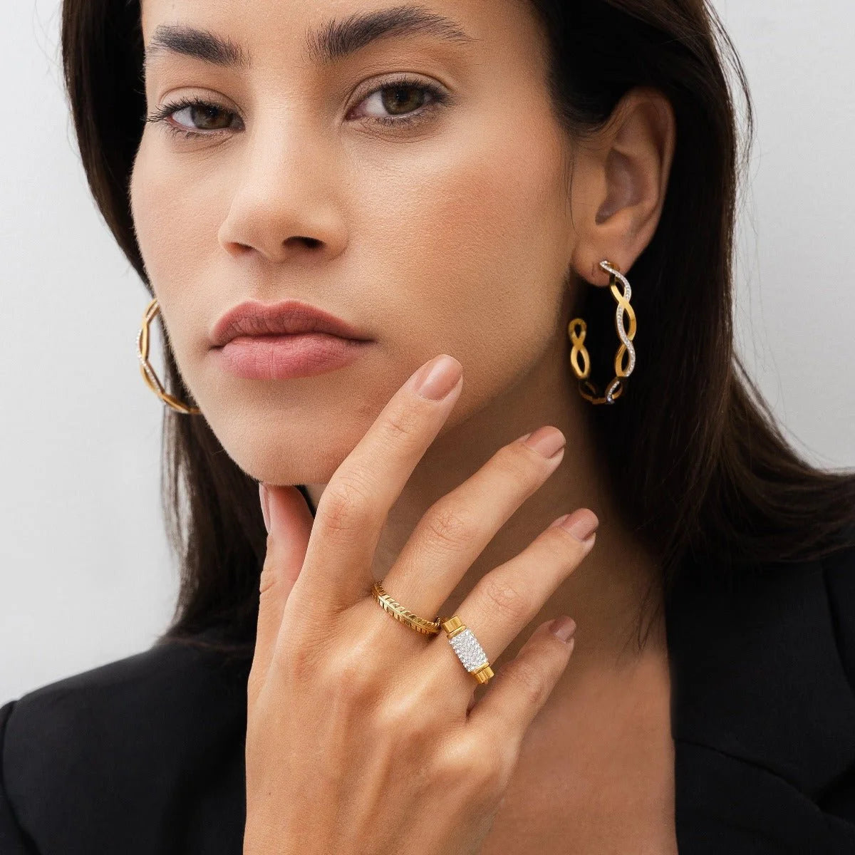 Anel Glamorous Glitz Giratório Lenogue