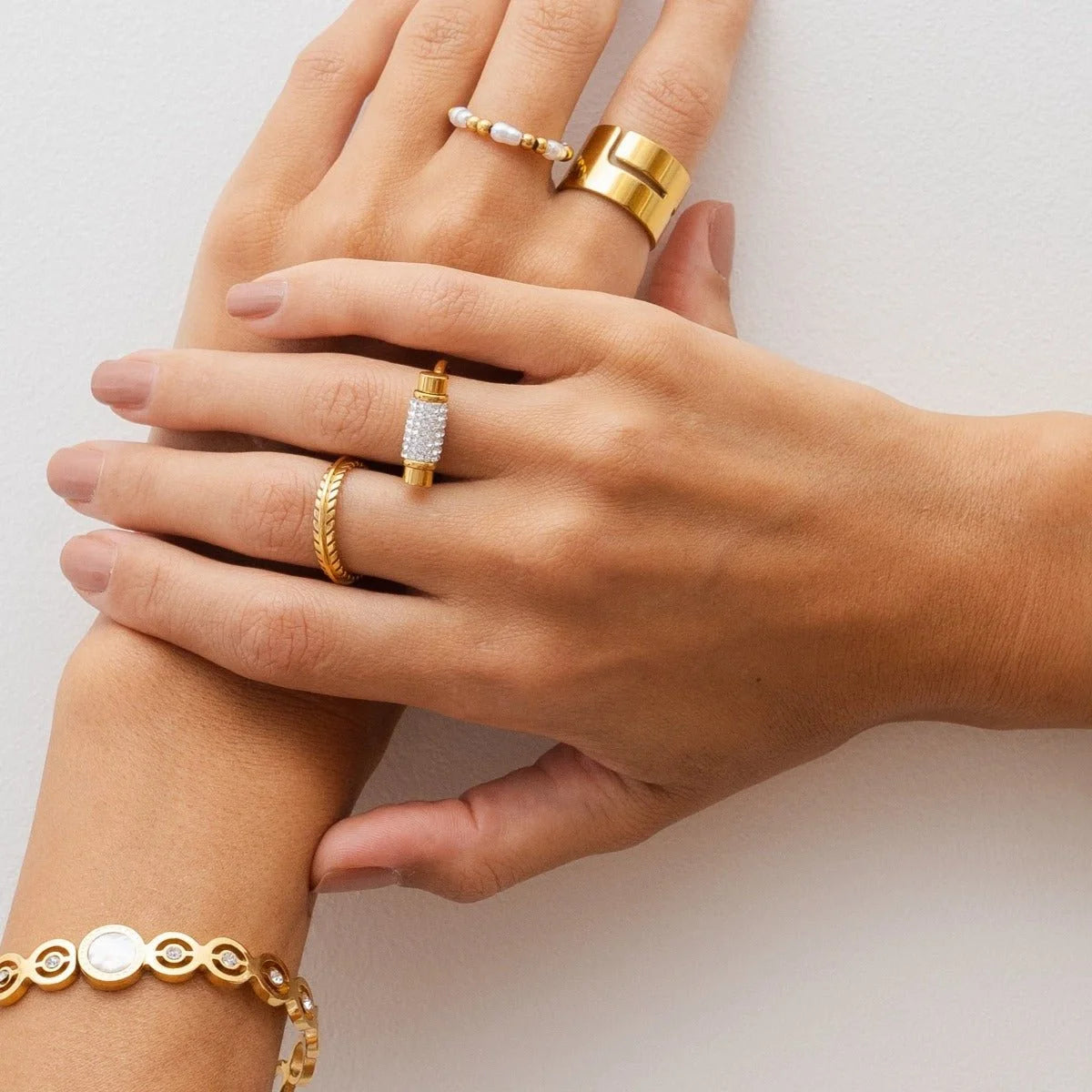 Anel Glamorous Glitz Giratório Lenogue