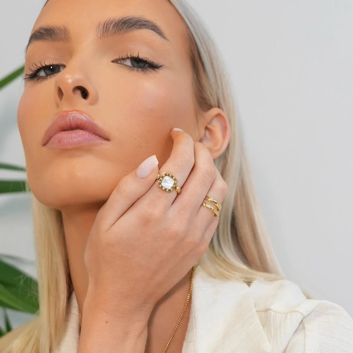 Anel Imperial Square Charm Giratório Lenogue