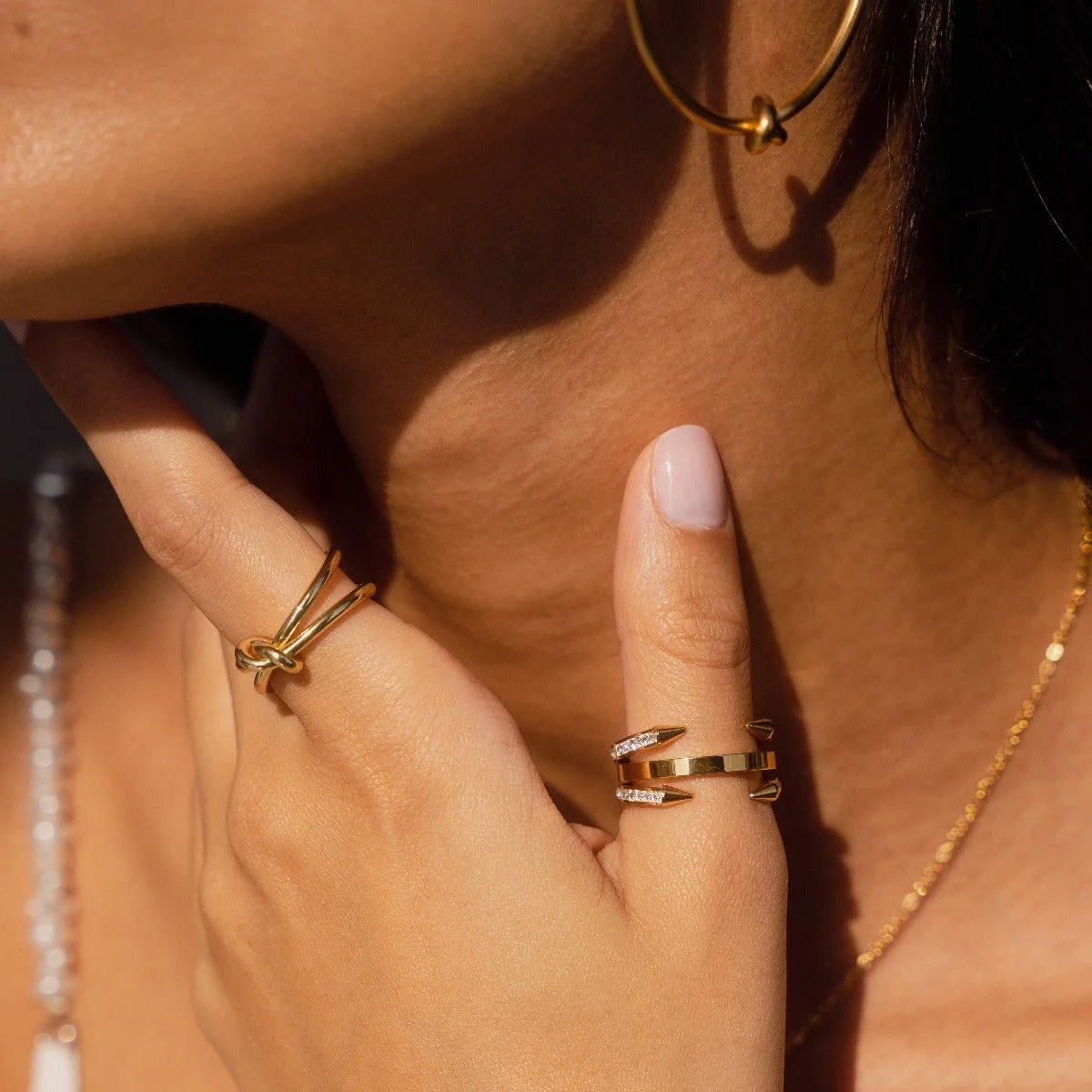 Anel Luxurious Prego Pontas Lenogue