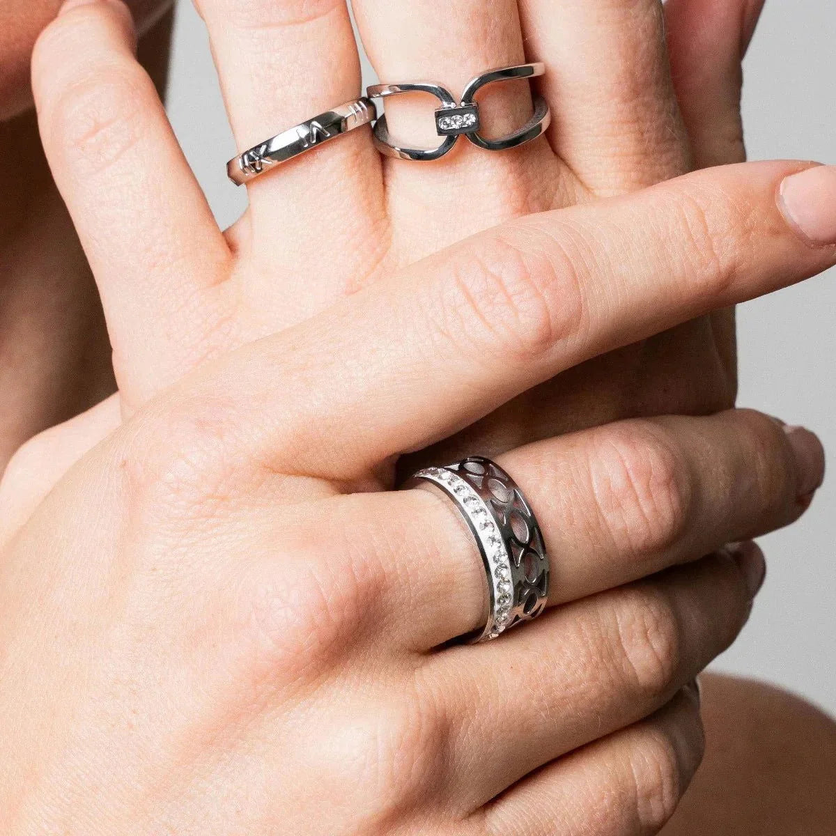 Anel Prestigious Mosaico Prata Lenogue / 14