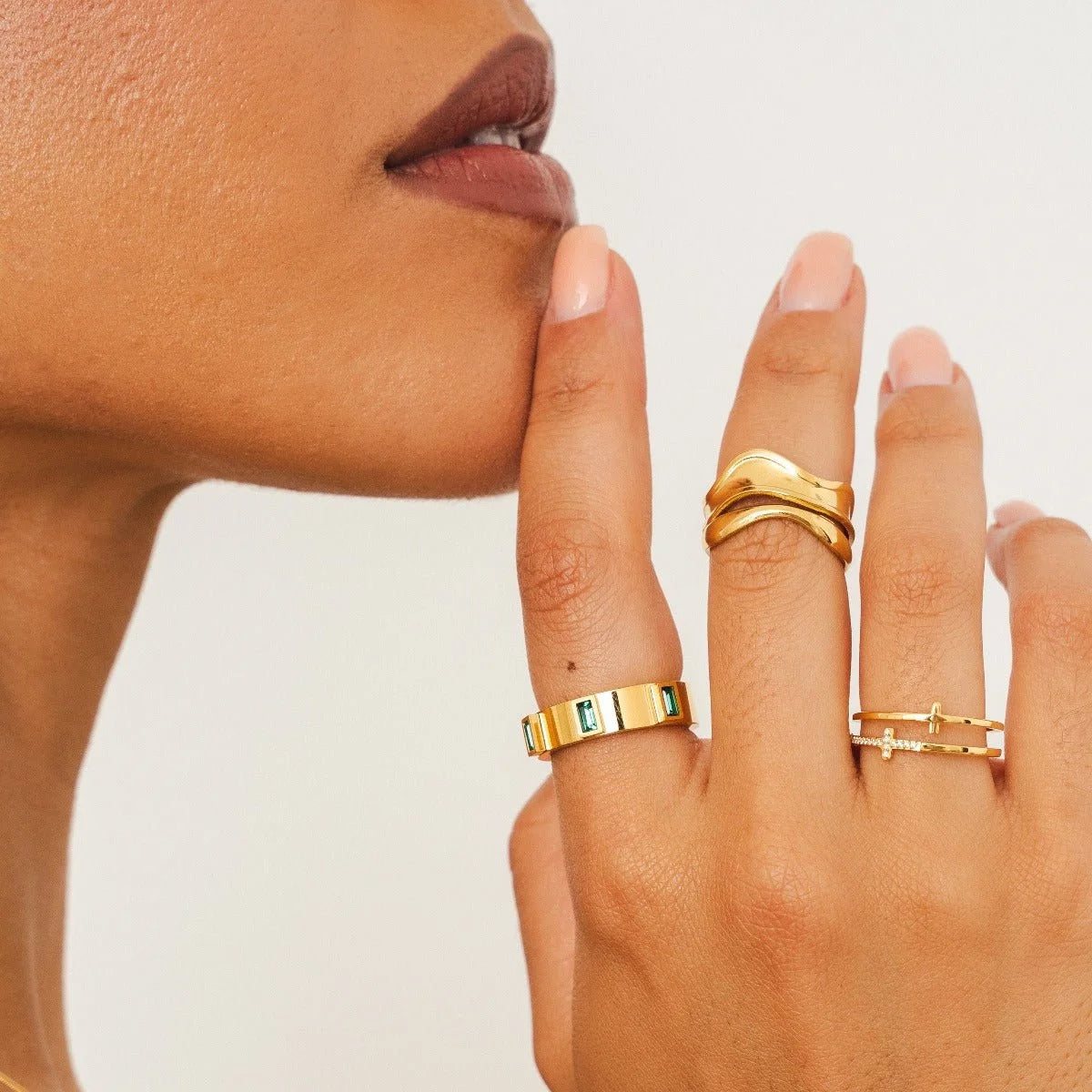 Anel Radiant Prestige Cúbica Lenogue Ouro / 14