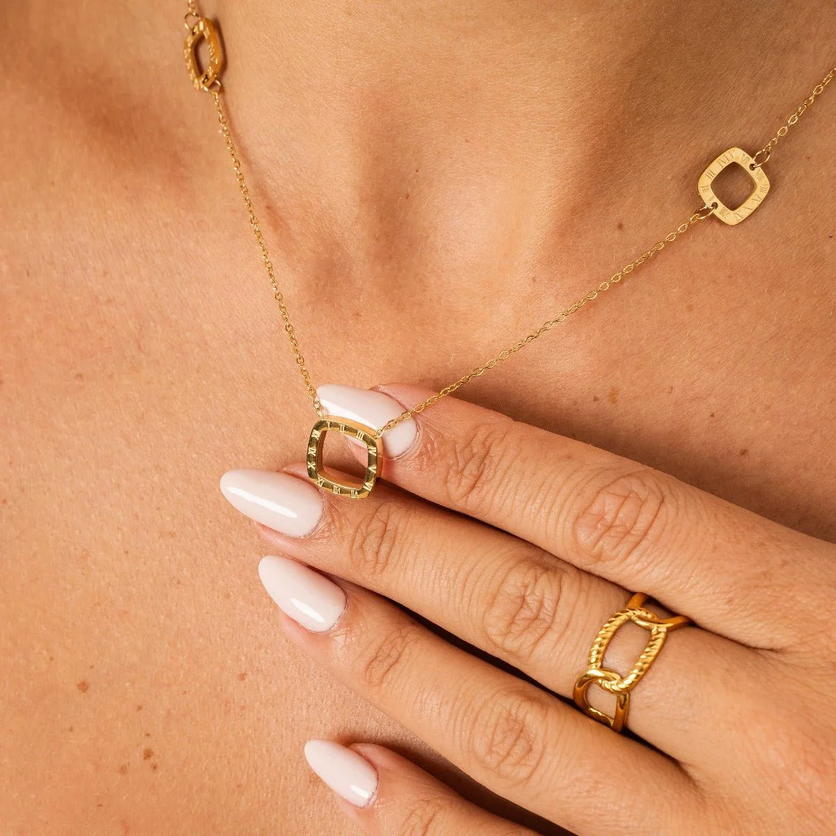 Anel Royal Link Ajustável Lenogue Ouro