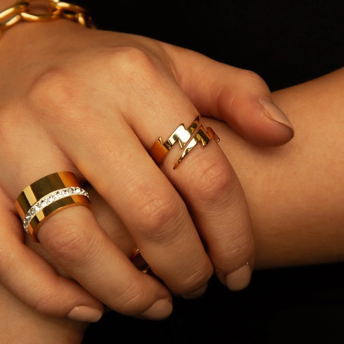 Anel Royal Raio Lenogue Ouro / 14