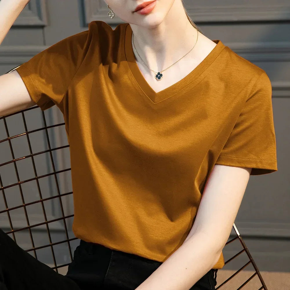 Blusa Casual em Algodão e Seda Sintética com Textura Lenogue Marrom / p