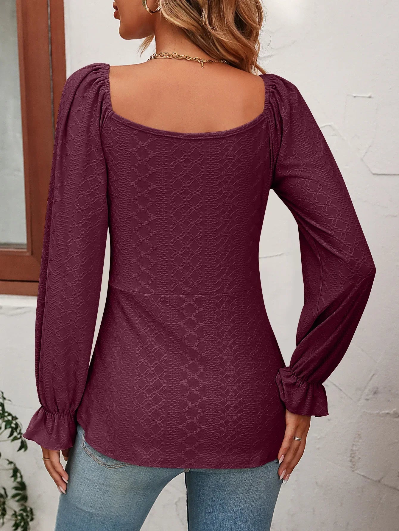 Blusa de Malha com Elastano Gola v Amarração na Cintura Lenogue