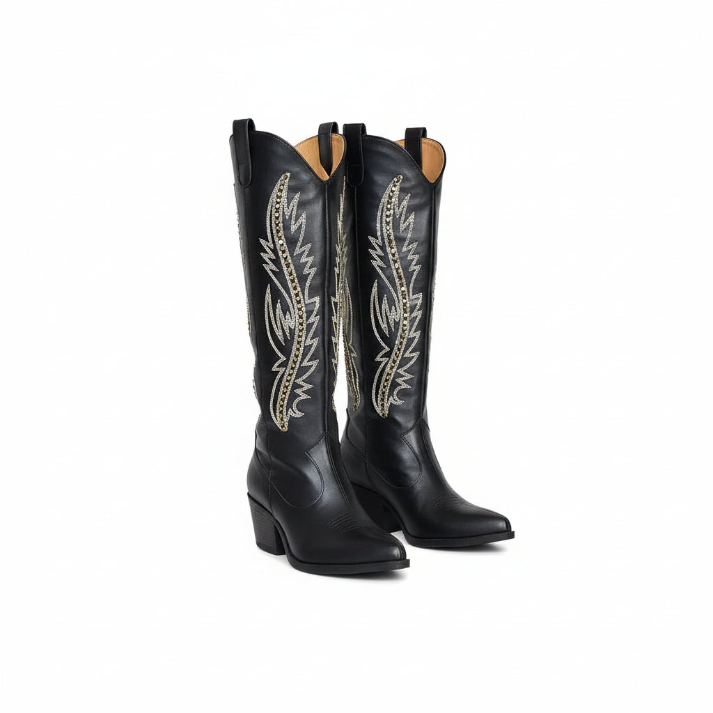 Bota Feminina Texana Cano Alto Caramelo Lenogue