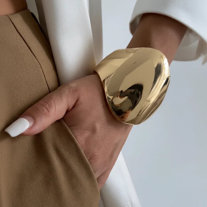 Bracelete Aro Aberto Acabamento Polido Lenogue