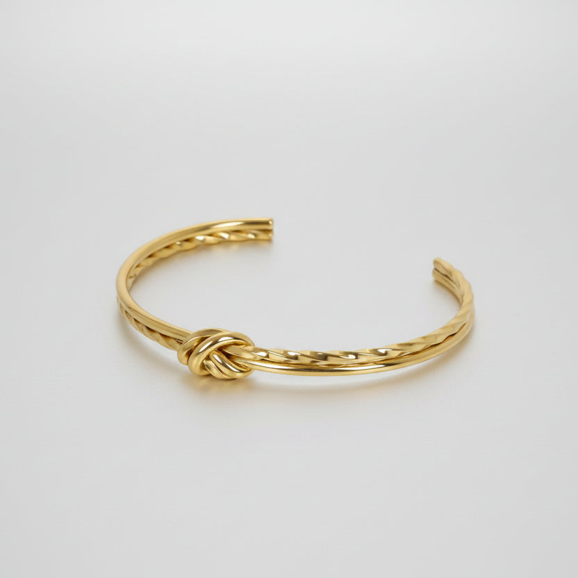 Bracelete Glamorous Nó Torcido Lenogue Ouro
