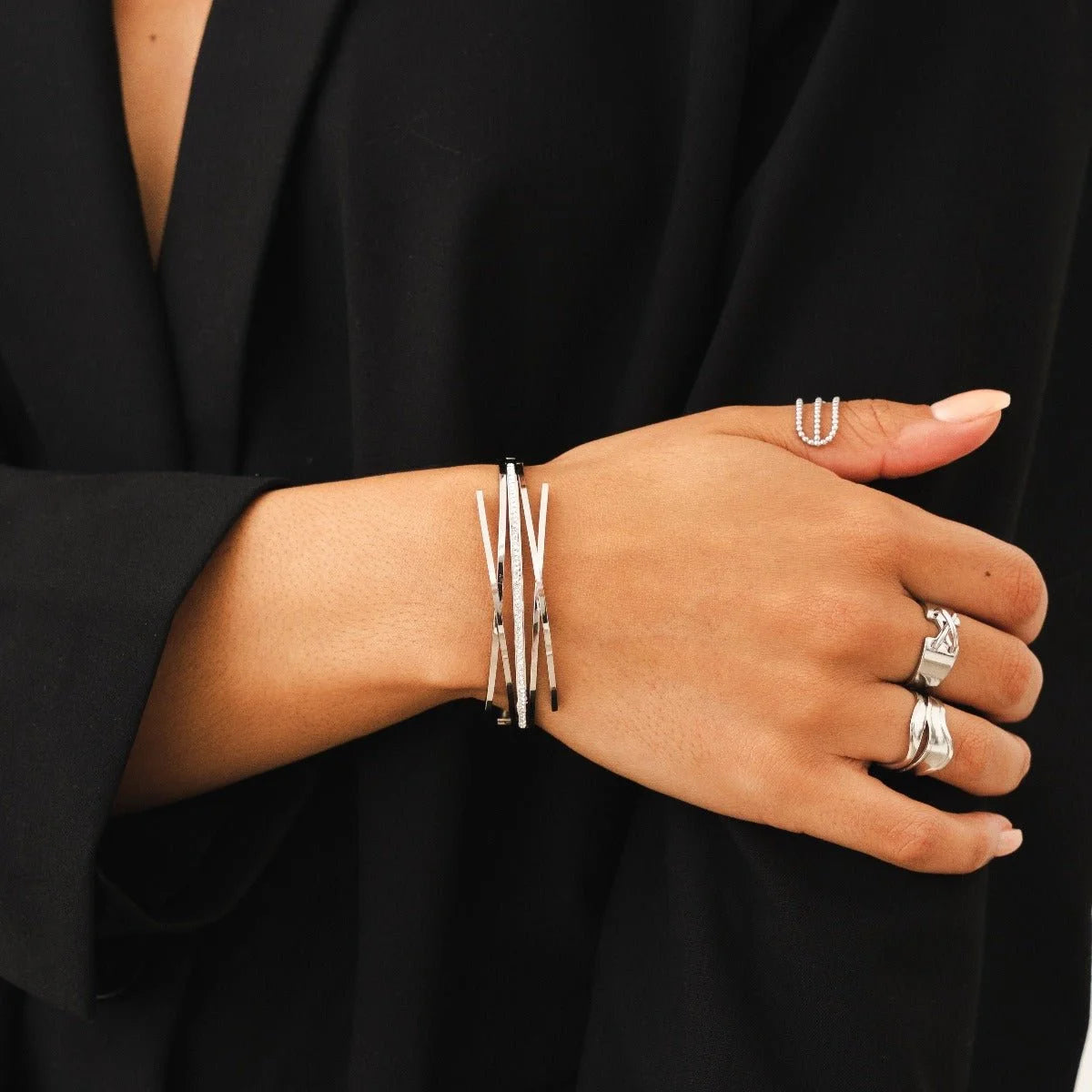 Bracelete Noble Florence Zircônia Prata Lenogue 17cm