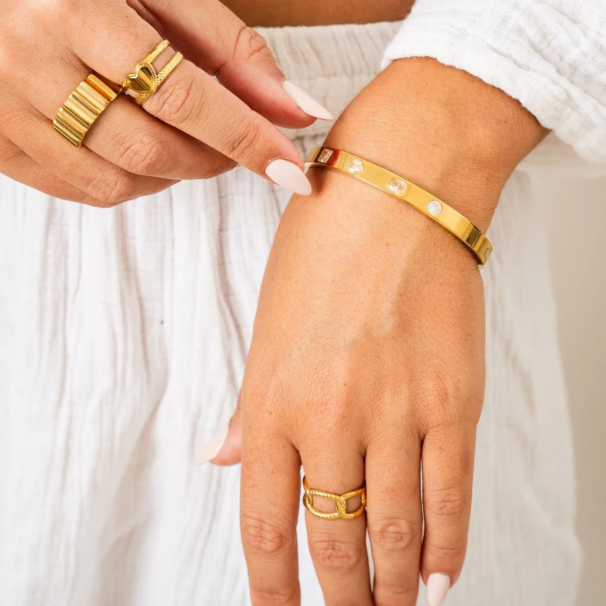 Bracelete Prestigious Catherine Lenogue Ouro