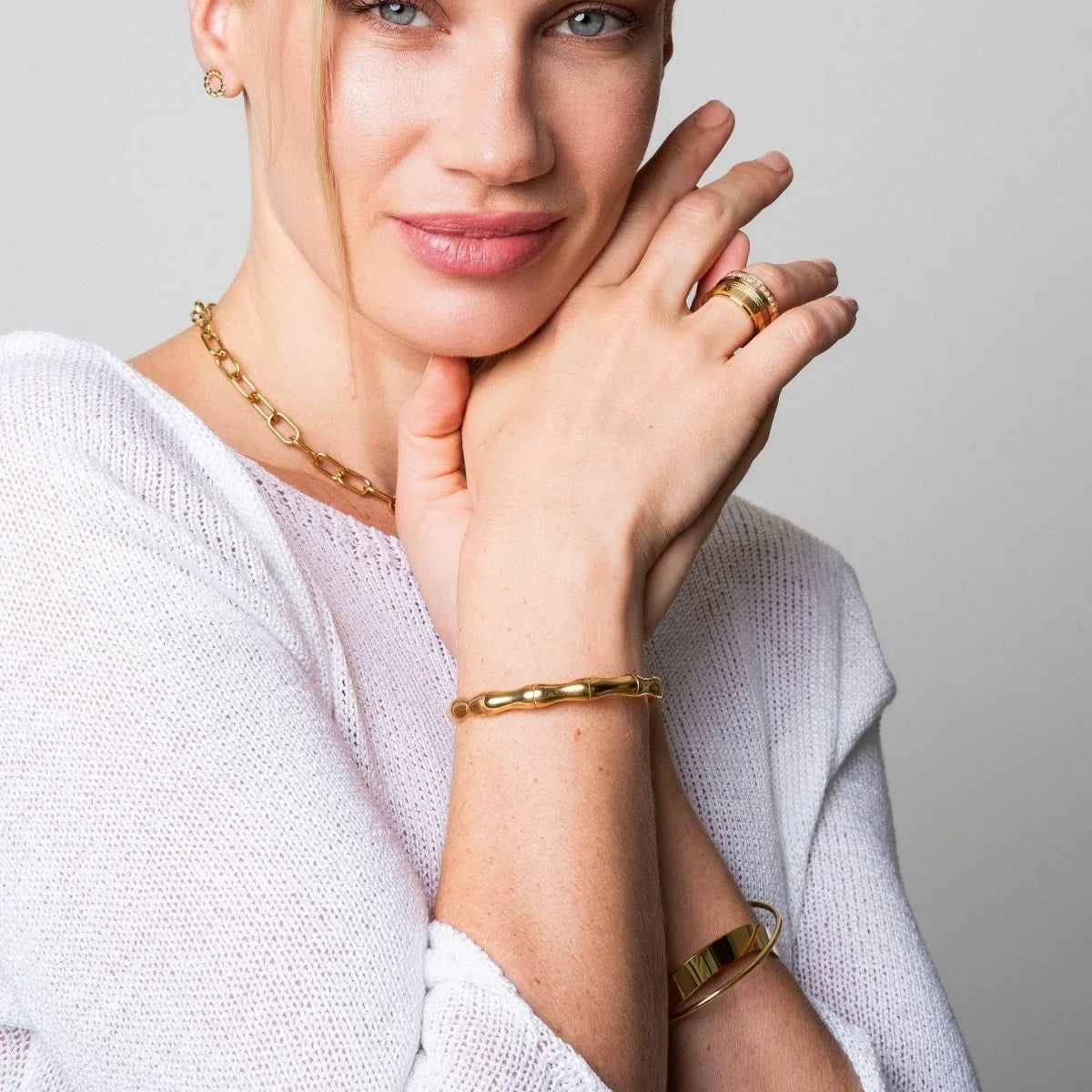 Bracelete Pure Bamboo Lenogue Ouro