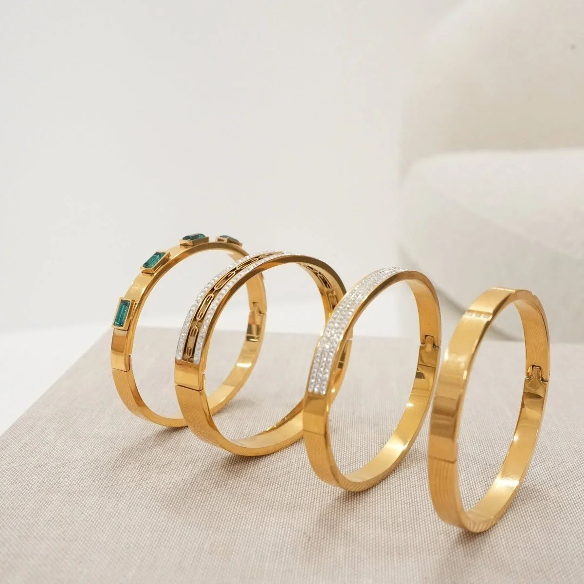 Bracelete Radiant Ivy Pedra Cristais Lenogue Ouro