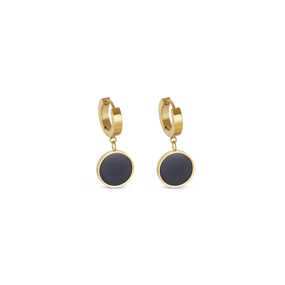 Brinco Radiant Pingente Noir Lenogue Ouro