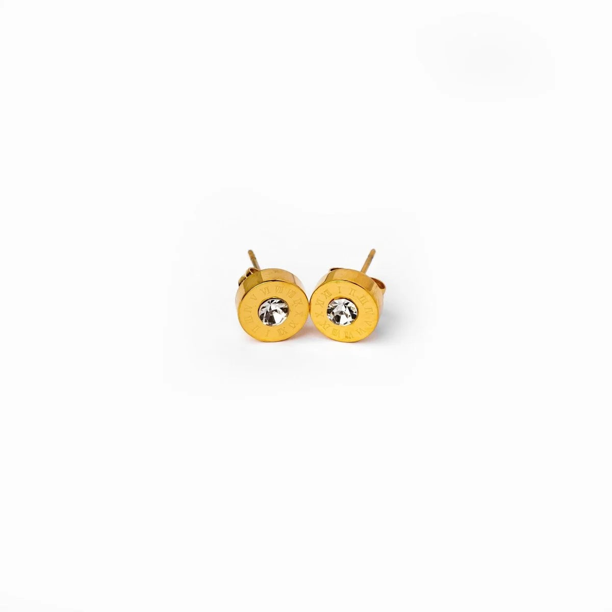 Brinco Royal Encanto Pedra Cristal Lenogue Ouro