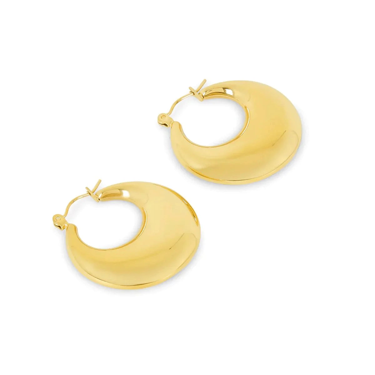 Brincos Luxurious de Argola Bold Eva Lenogue Ouro