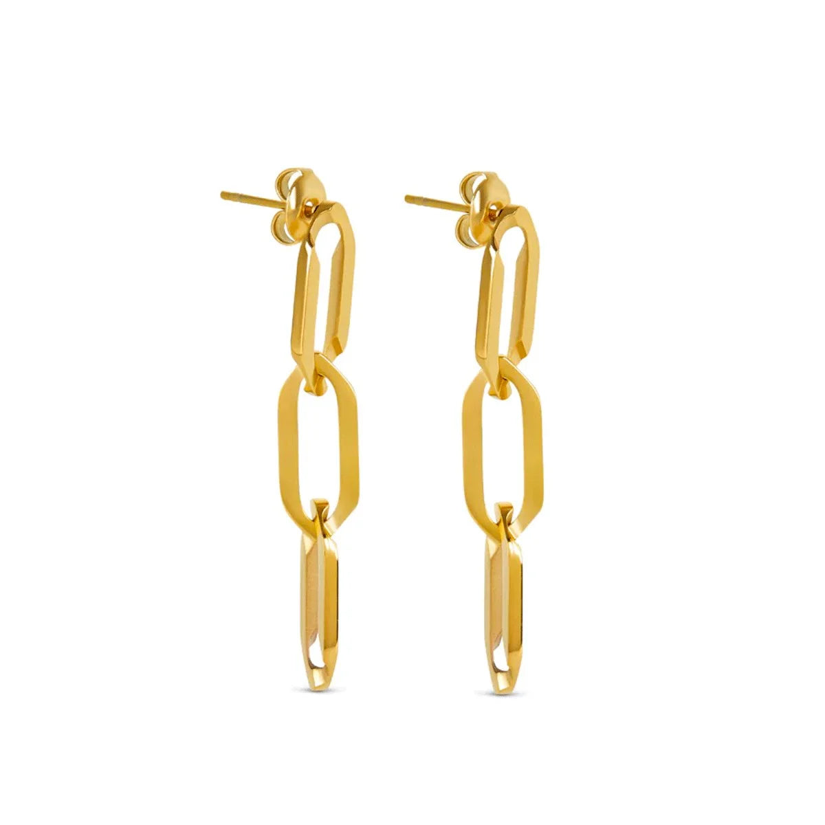 Brincos Noble Pendentes Elo Lenogue Ouro