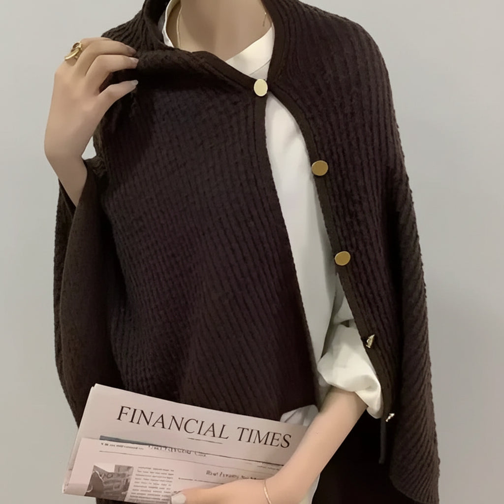 Cachecol em Cashmere com Botões para Inverno Lenogue