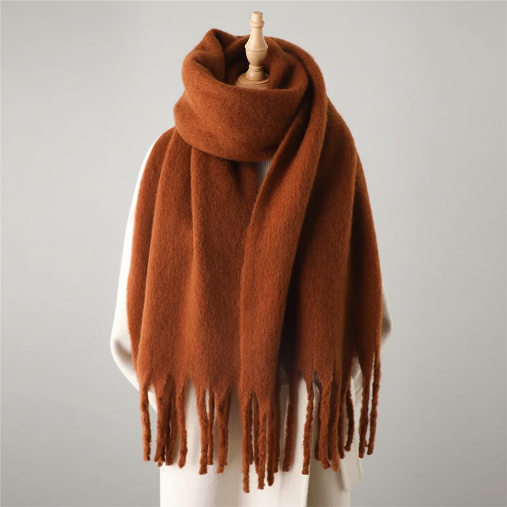 Cachecol Pashmina Toque de Cashmere para Inverno Lenogue Vermelho