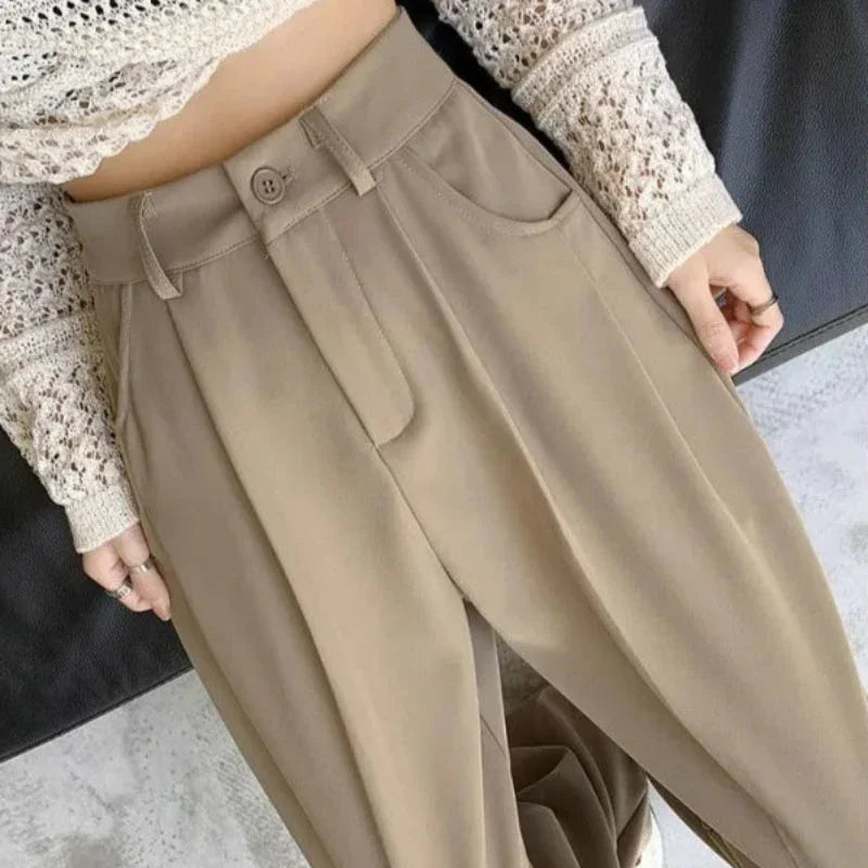 Calça de Alfaiataria Reta Cintura Alta para Escritório Lenogue