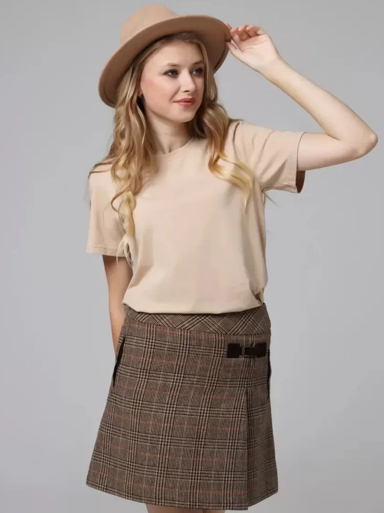 Camiseta de Algodão Gola Redonda Modelagem Solta Lenogue