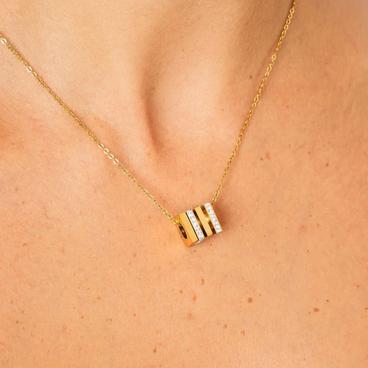 Colar Glamorous Rubix Lenogue Ouro