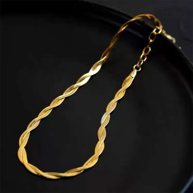 Colar Glamorous Twist Lenogue 40cm