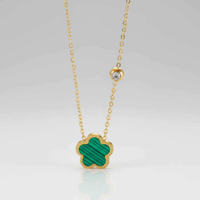 Colar Imperial Trevo Alhambra Inspiração Lenogue Verde