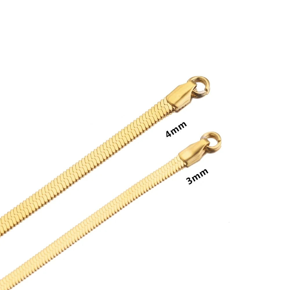 Colar Luxurious Malha Snake Dourado Lenogue