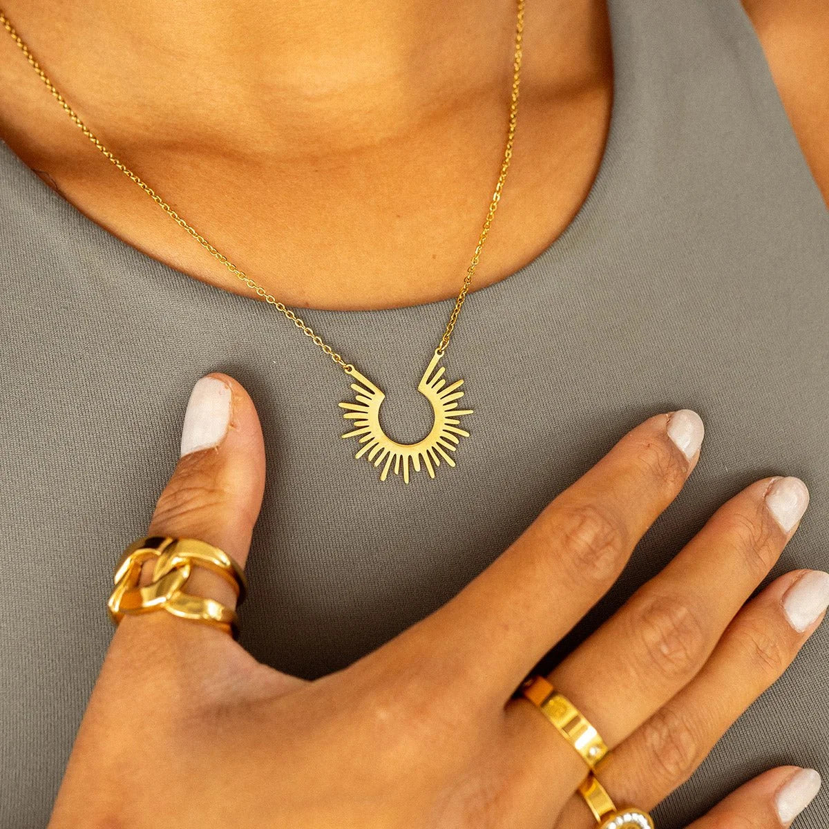 Colar Prestigious Spike Pingente Lenogue 43cm