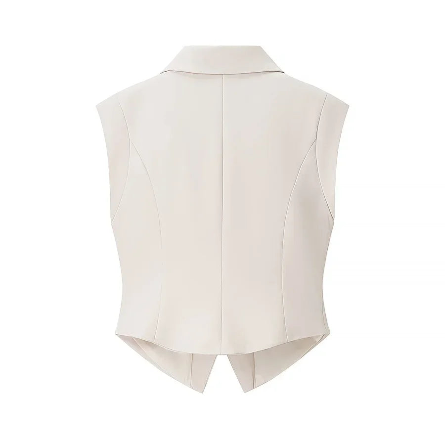 Conjunto Alfaiataria Wide Leg Gola Lapela Slim élégant Lenogue