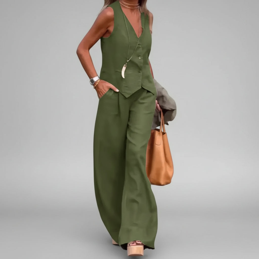 Conjunto de Alfaiataria Casual Chic para Trabalho Lenogue