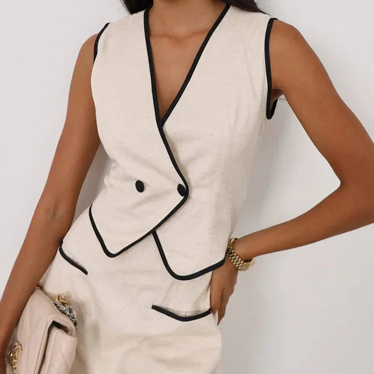 Conjunto Top Cropped e Shorts de Algodão Cintura Alta Lenogue