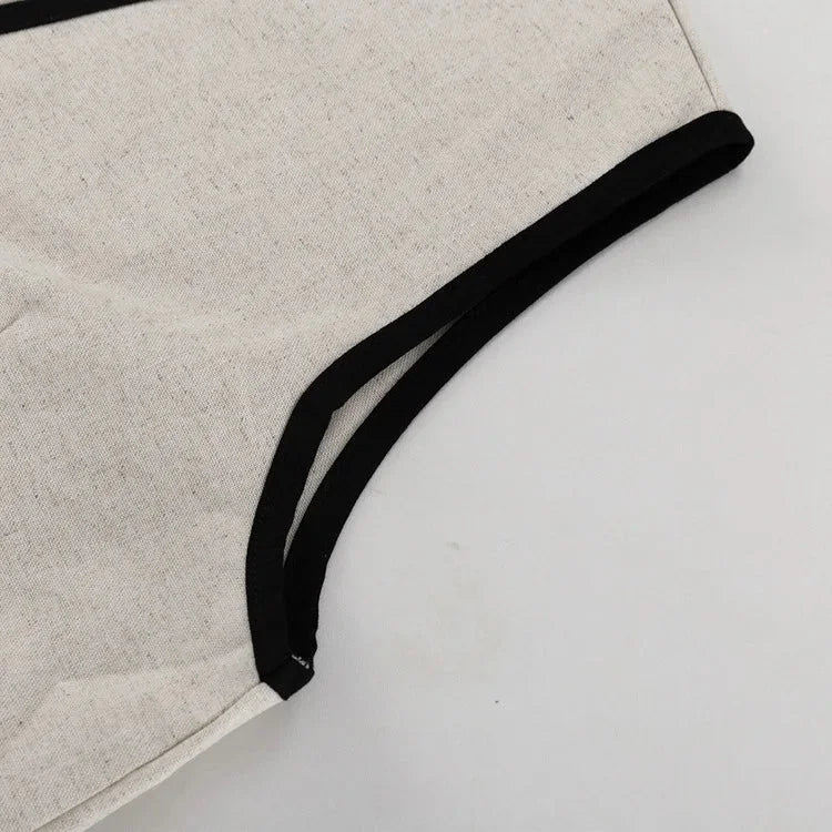 Conjunto Top Cropped e Shorts de Algodão Cintura Alta Lenogue