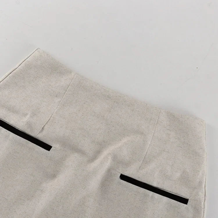 Conjunto Top Cropped e Shorts de Algodão Cintura Alta Lenogue