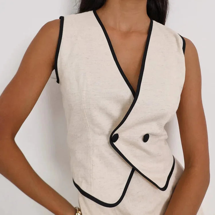 Conjunto Top Cropped e Shorts de Algodão Cintura Alta Lenogue