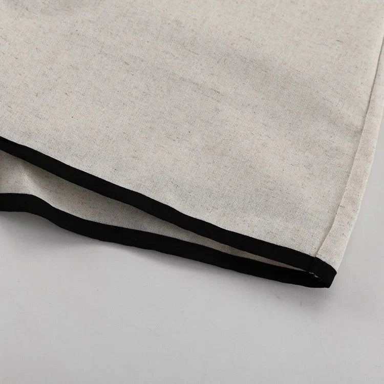 Conjunto Top Cropped e Shorts de Algodão Cintura Alta Lenogue