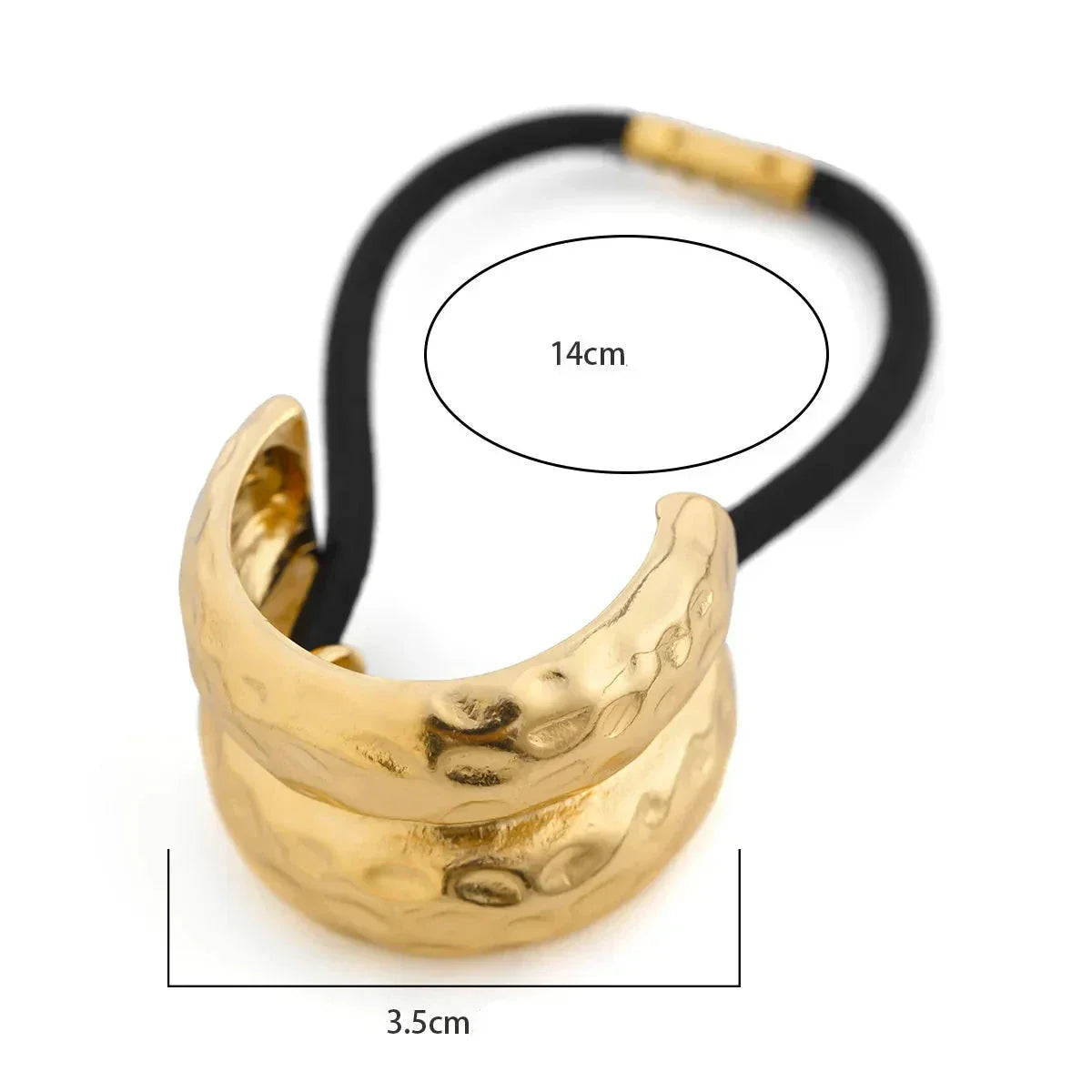 Faixa de Cabelo Prestigious Dupla Camada Metálica Elástica Lenogue Mod. d (ouro)