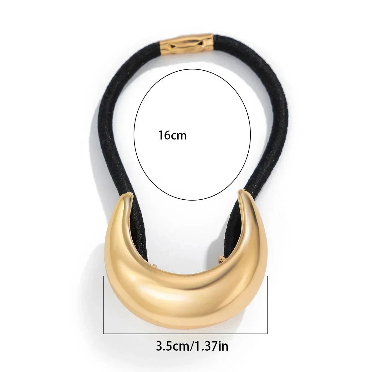 Faixa de Cabelo Prestigious Dupla Camada Metálica Elástica Lenogue Mod. e (ouro)