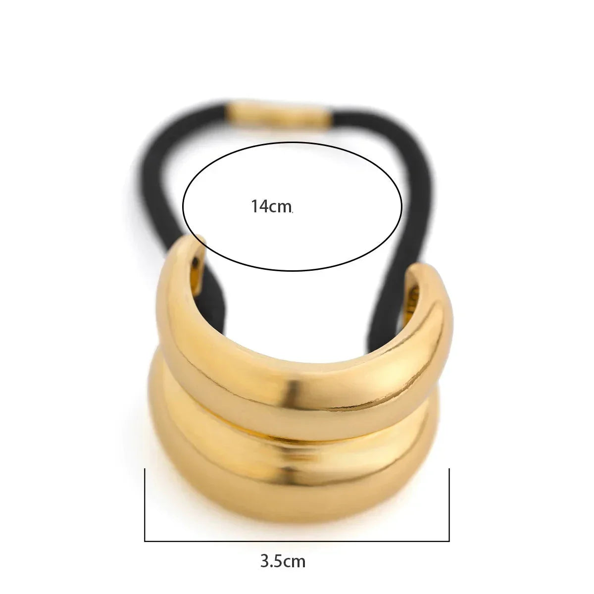 Faixa de Cabelo Prestigious Dupla Camada Metálica Elástica Lenogue Mod. c (ouro)