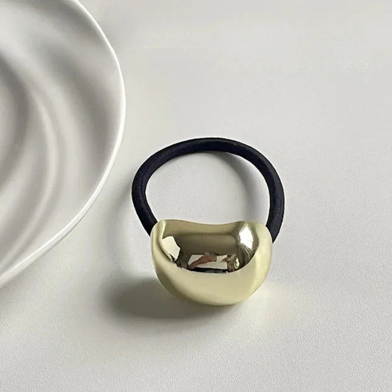 Faixa de Cabelo Punk Radiant Metálica Elástica Lenogue Ouro (p)