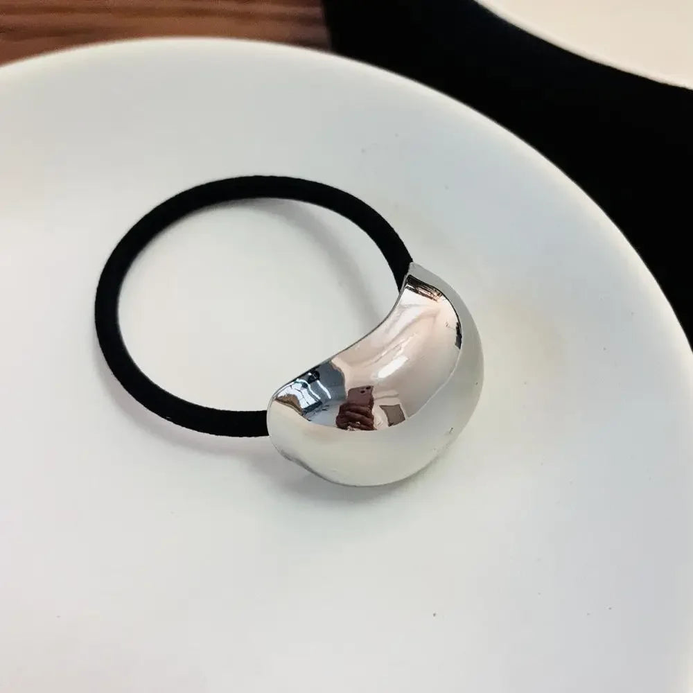 Faixa de Cabelo Punk Radiant Metálica Elástica Lenogue Prata (p)