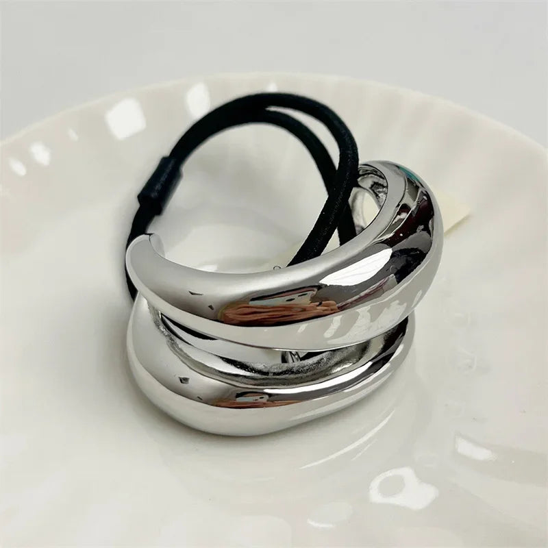 Laço de Cabelo Royal Metálico Cruzado Elástico Lenogue Mod. r