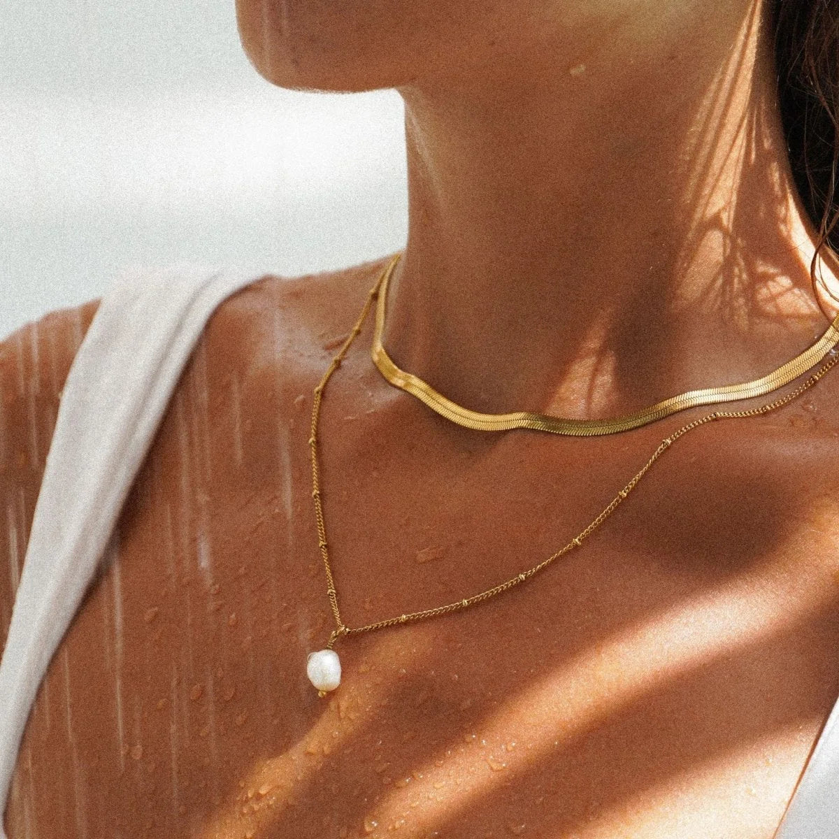 Mix Divine Shine Colar Duplo Lenogue Ouro