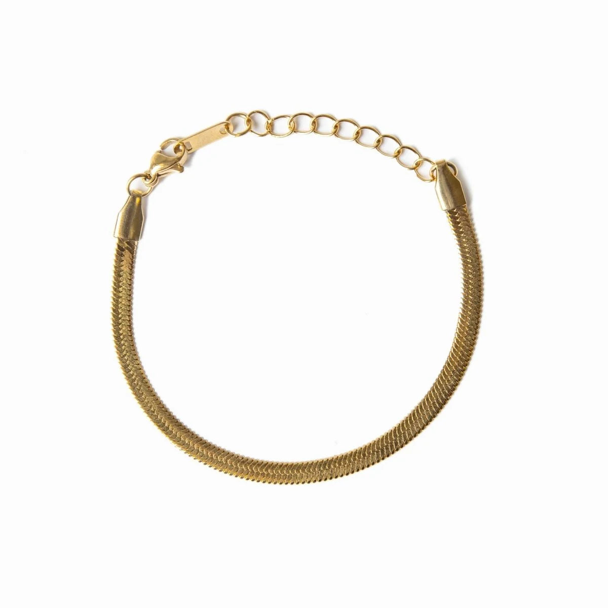 Pulseira Imperial Malha Banhada em Ouro 18k Lenogue 15cm