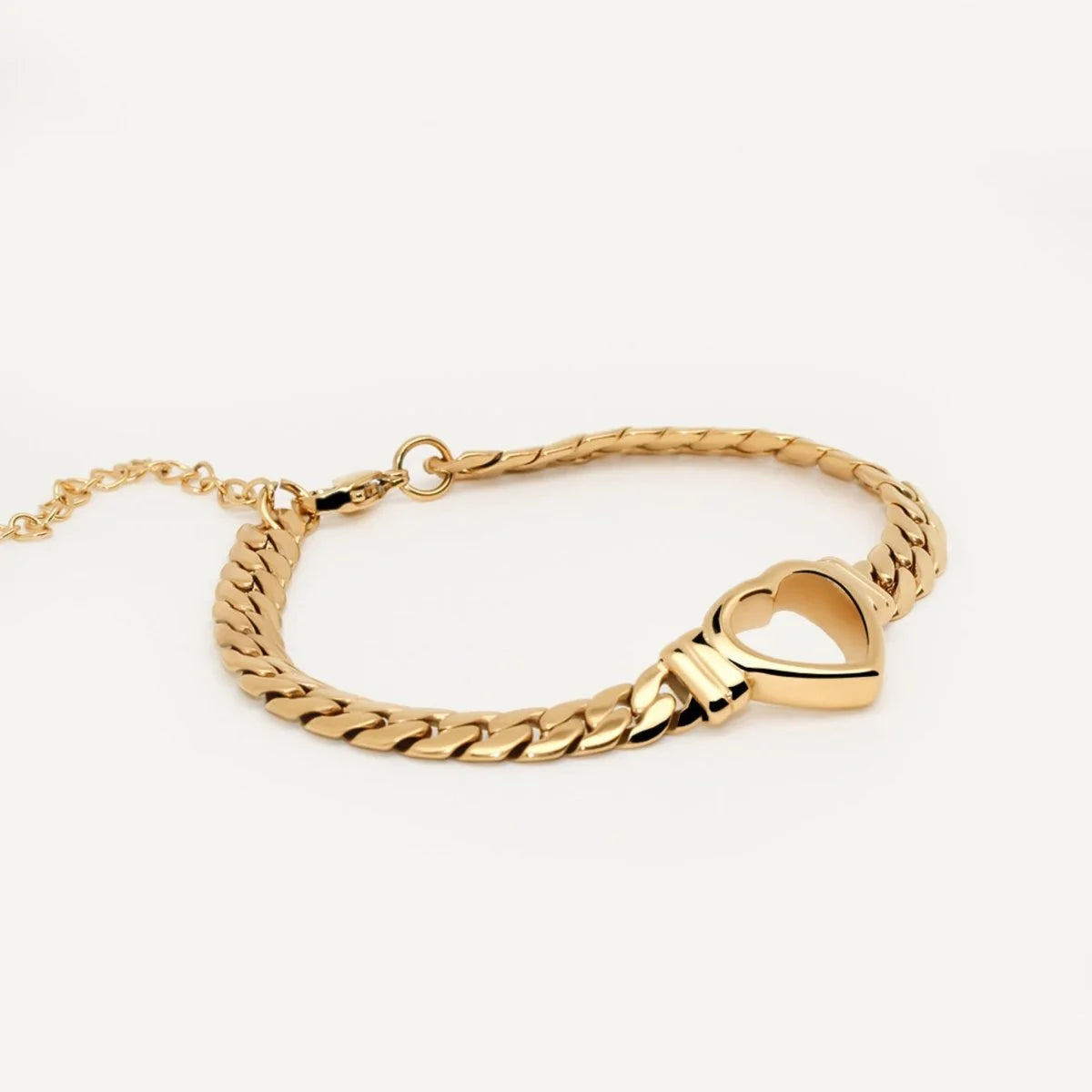Pulseira Prestigious Coração Minimalista Lenogue Ouro