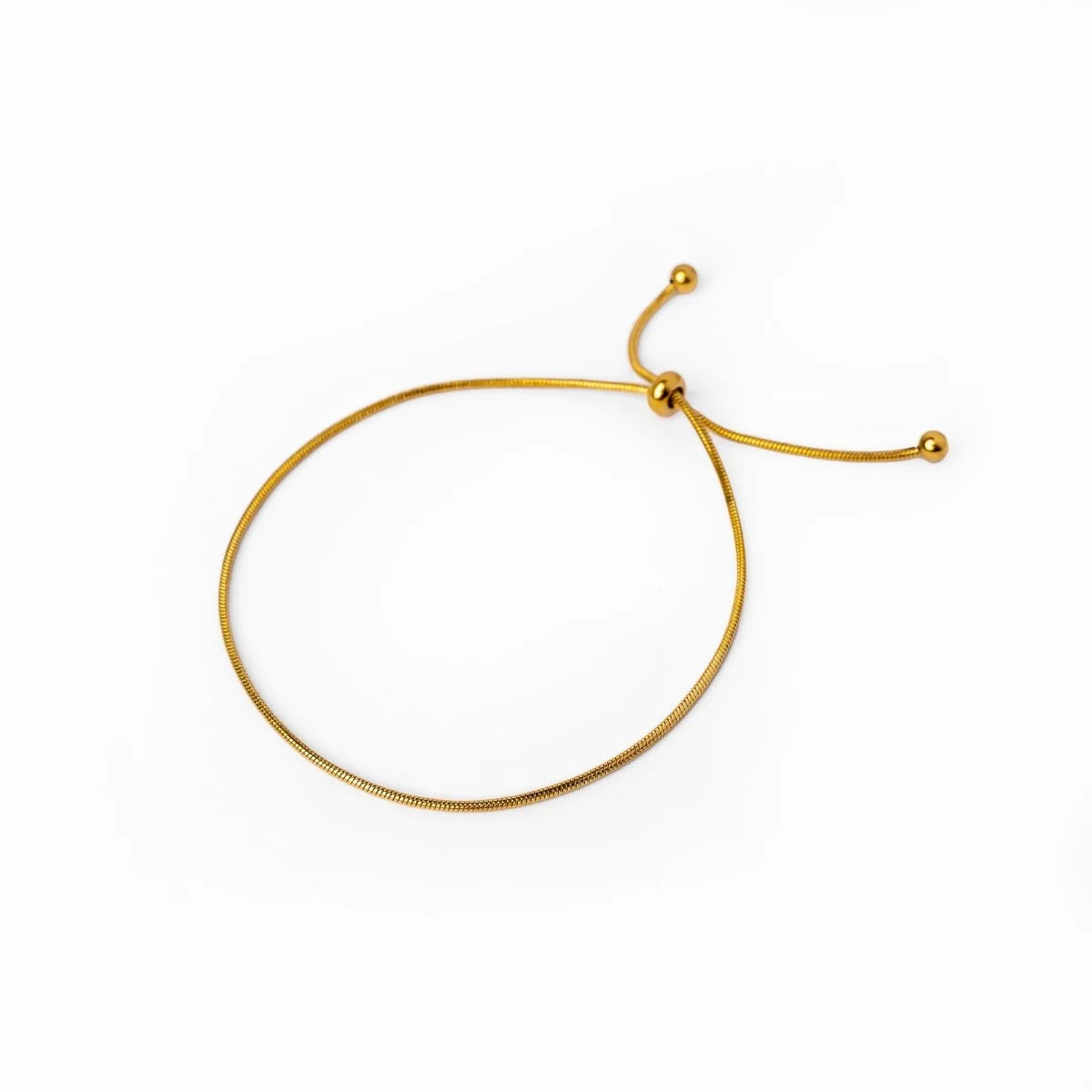 Pulseira Royal Ajustável Fina Banhada em Ouro 18k Lenogue