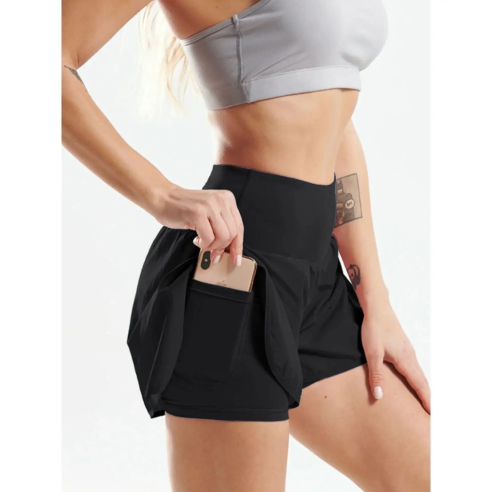 Shorts de Nylon Tecnológico Dupla Camada Secagem Rápida Lenogue
