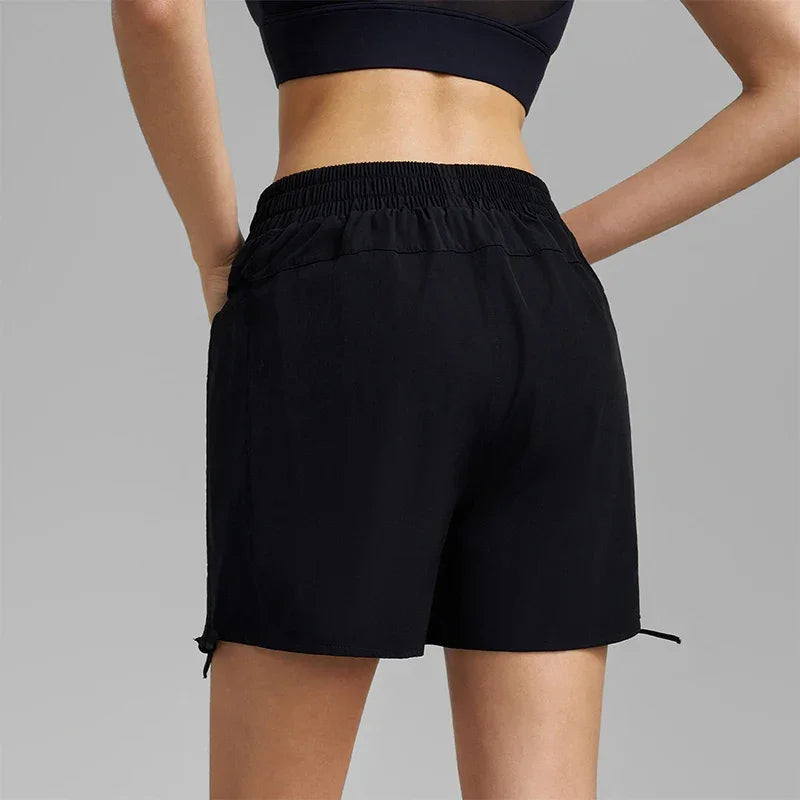 Shorts de Nylon Tecnológico Secagem Rápida com Elastano Lenogue Preto / Gg