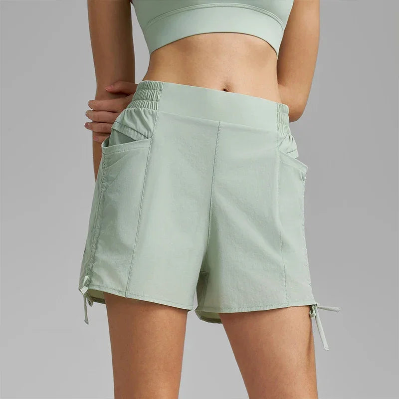 Shorts de Nylon Tecnológico Secagem Rápida com Elastano Lenogue Verde / Gg